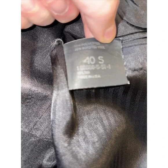 2 Haggar Sport Coat Jacket Mens 40S Houndstooth Patern Black Tan 40 Short Blazer - Picture 6 of 10